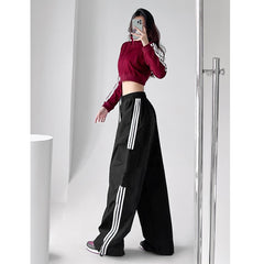 Three Bar Wide Leg Cargo Pants