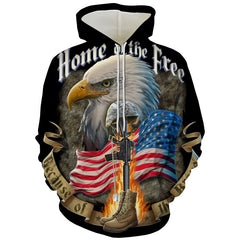 Eagle 3D Printing Hoodie Anime Hooded Loose Sports Sweatshirt