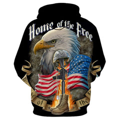 Eagle 3D Printing Hoodie Anime Hooded Loose Sports Sweatshirt