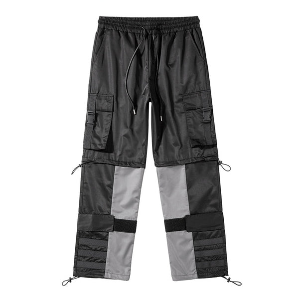 Multi-pocket cargo loose wide-leg pants