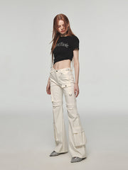 Cargo Pants Retro Wide Leg Straight Leg