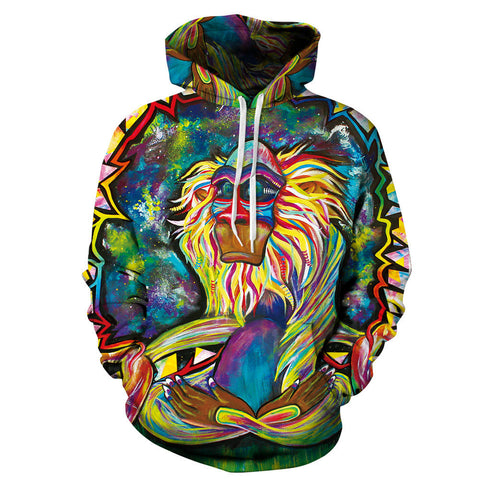 3D print hip hop hoodies Monkey design