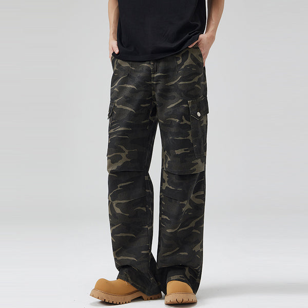 Paratrooper Camouflage Cargo Pants Men And Women Multi-pocket