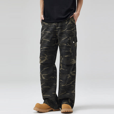 Paratrooper Camouflage Cargo Pants Men And Women Multi-pocket