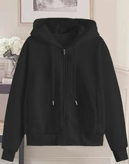Women's Chic White Zip-Up Hoodie