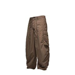 Men's Fine Plaid Loose Cargo Wide Leg Pants
