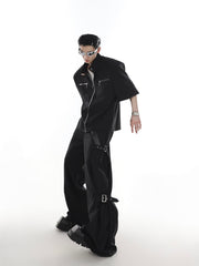 Unisex Strap Micro Speaker Casual Pants For Men