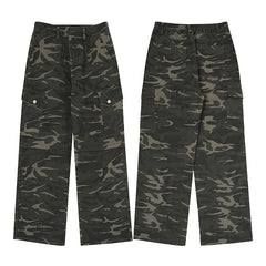 Paratrooper Camouflage Cargo Pants Men And Women Multi-pocket